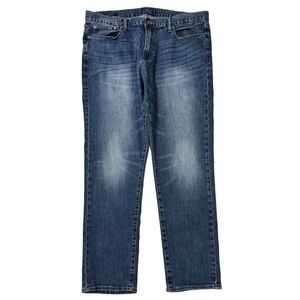 {Lucky Brand} "410 Athletic Fit" 40x32 Blue Straight Leg Stretch Denim Jeans